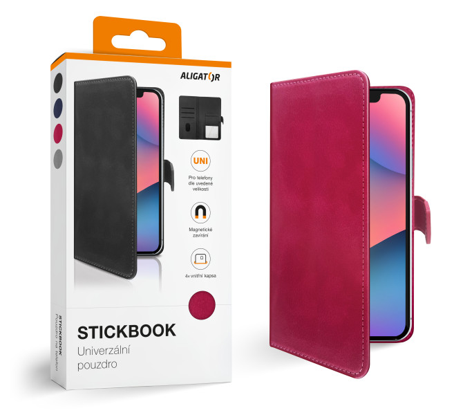 Flip pouzdro ALIGATOR Stickbook L růžové