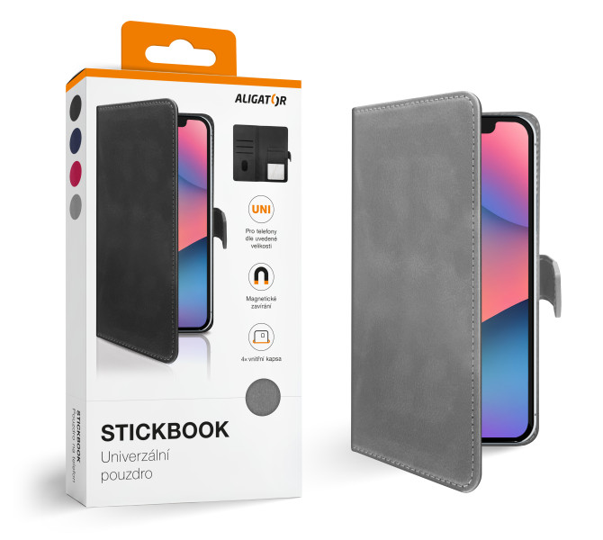 Flip pouzdro ALIGATOR Stickbook XL šedé