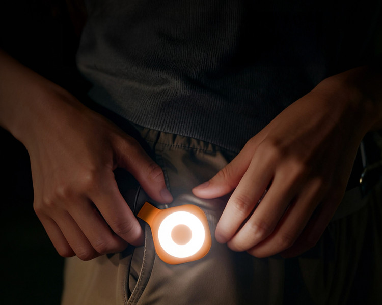 Svítilna LED, magnetická, oranžová