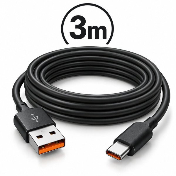 Napájecí kabel pro autokameru A8 USB-A/USB-C, 3m