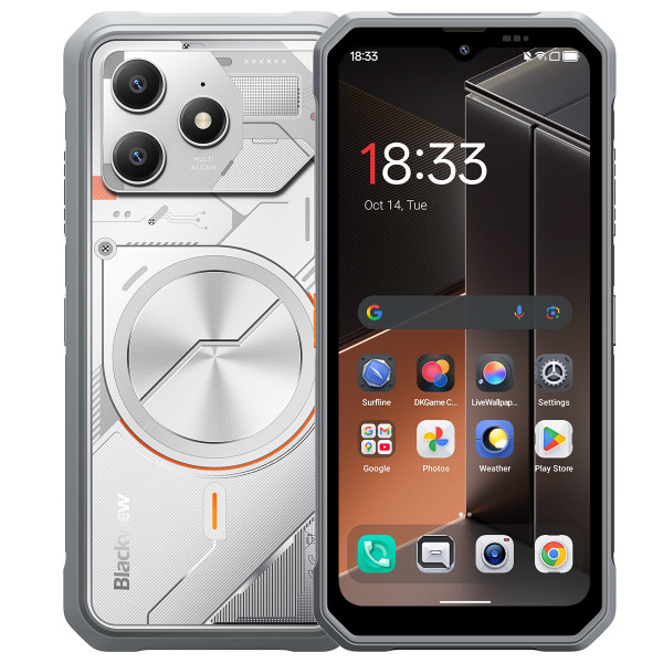 Mobilní telefon Blackview FORT 100 6/128 GB, stříbrný
